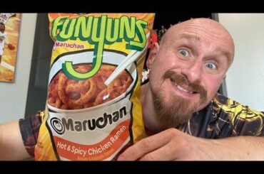 NEW Funyuns Maruchan Hot & Spicy Chicken Ramen Flavored Onion Rings (My Review)!!!!