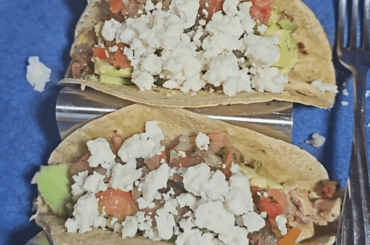 Chicken and goat cheese tacos