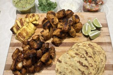 Al pastor style chicken kabob tacos.   Please educate me if Chicken Al pastor isn’t a thing - I’m an American chef with classical French training who is always wanting to learn.