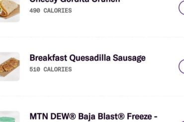 Sausage Breakfast quesadilla reward?