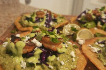 Made some shrimp tostadas!