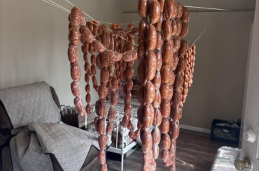 Always love when my grandpa makes his homemade chorizo