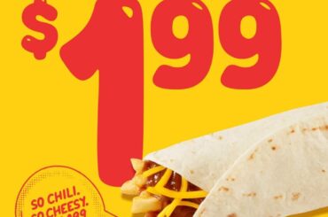 Chili cheese burritos available at Weinerschnitzel right now