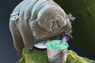 I see your "Gelato isolated on the tip of this pin" to "A Water Bear spotted eating a TB Gelato."