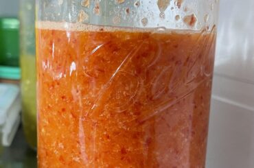 Fermented ghost pepper hot sauce ready to go!