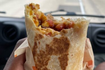 Disha Hot + Cheesy potato Breakfast Burrito is an amazing combo
