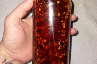 Homemade chili oil