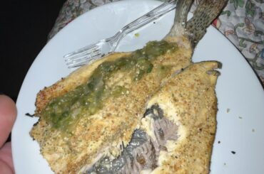 Trucha Asada con Salsa Verde Carbonizado