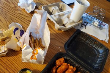 Popeyes fries with taco bell taco cheese! Yeah baby