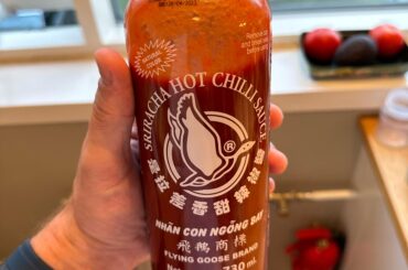 Expired Sriracha sauce