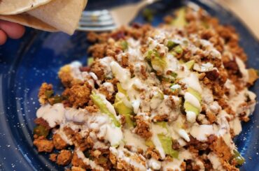 Chorizo with Eggs and Avocado