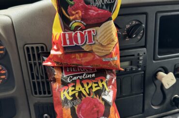 Herrs Ghost Pepper Potato Chips and Carolina Reaper Cheese Curls.