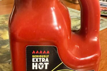 A "small" bottle of Tabasco Scorpion Sauce