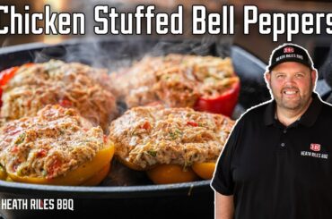Chicken & Cream Cheese Stuffed Bell Peppers | Easy Dinner Recipe