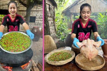 '' Eye birds chili recipe '' Yummy chili and chicken cooking - Country chefs