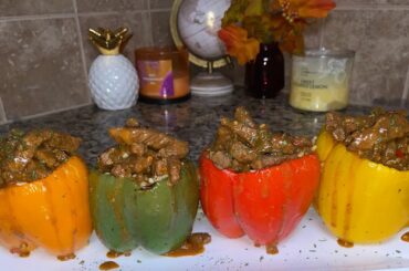 Stuffed Bell Pepper with Pepper Steak Recipe | A Flavor-Packed Twist on a Classic! By Chef Bae
