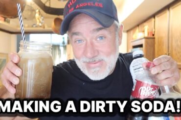MAKING MY FIRST DIRTY SODA! DIRTY DR PEPPER RECIPE!