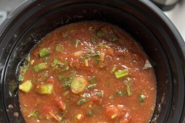 Local red salsa- chives and green onions?