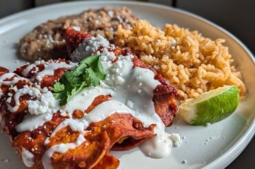 enchiladas rojas de papa.