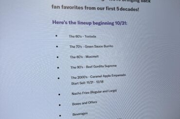 New Tacobell experience this month