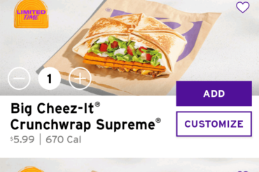 Has the cheez-it crunchwrap always had two big cheez-its?