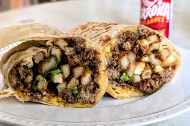 Homemade California burrito