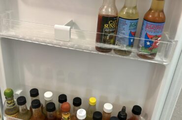 Starting to fill up the refrigerator too. My work stash.