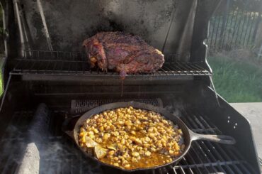 Felt like sharing a pozole I(another gringo) made with a smoked pork butt. Mexican wife impressed.