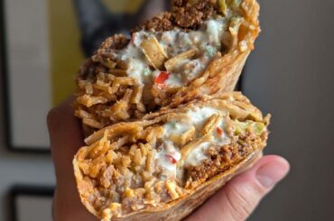 i present to you: the beefy baja crunch burrito.