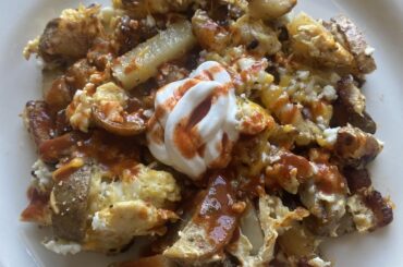 Tried My Hand At Huevos y Papas. Added Bacon, so unsure if I may have thrown off Authenticity.