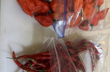 Ghost flakes and Cayenne/Tabasco flakes.