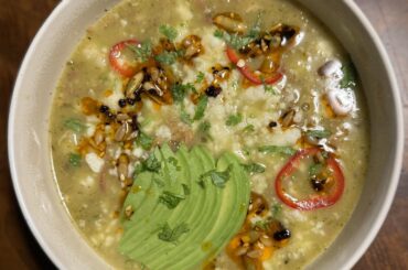 smoked turkey pozole verde