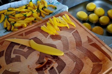 Prep for making of lemon-pomelo-Aji Lemon Drop marmelade