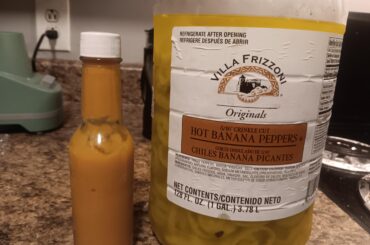 Banana Pepper Hot Sauce.