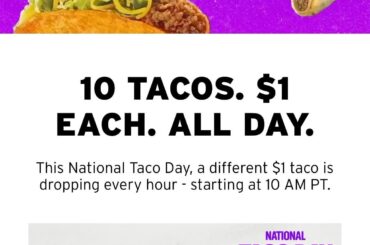 A different taco for every hour. You guys are trolls and it’s not even funny!