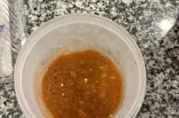Made spicy sweet salsa