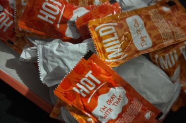 The collection plate of sauces