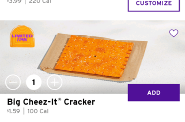 Imagine a first timer at Taco Bell and accidentally ordering just the giant cheez-it "woops"
