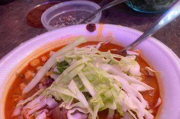 Pozole for breakfast