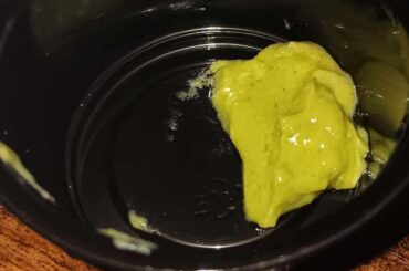 Ordered some chips with guacamole and this is the amount that they gave me. I'm not even mad; I think it's funny.