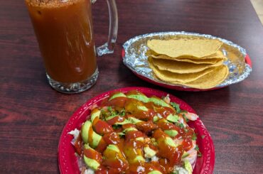 The greatest combination in the universe - ceviche with michelada