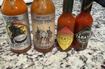 First time trying the Tabasco Scorpion and Habanero sauces