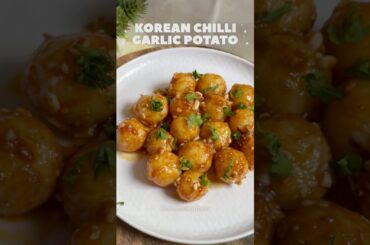 Korean Chilli Garlic Potato | Easy Potato Starter | Easy Potato Snacks | Korean Recipe #potatosnacks