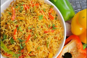 CAPSICUM MASALA RICE | Bell Pepper Rice | Easy Simple Capsicum Rice | By Chef Aadil Hussain