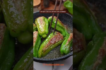 EASY CHINESE STUFFED GREEN PEPPERS RECIPE #recipe #cooking #chinesefood #pepper