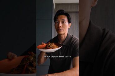 Black pepper beef... pasta?