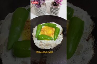 Green Chilli Egg Veg Recipe #shorts #omelette #food #trending #kitchenwithannie