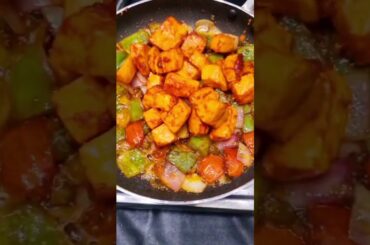 Chilli paneer recipe ASMR || #shorts #shortsfeed #food #recipe #tasty #foodie #asmrsounds #cooking