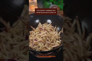 EASY STIR-FRIED EGGPLANT WITH GREEN CHILI PEPPER RECIPE #recipe #cooking #chinesefood #eggplant