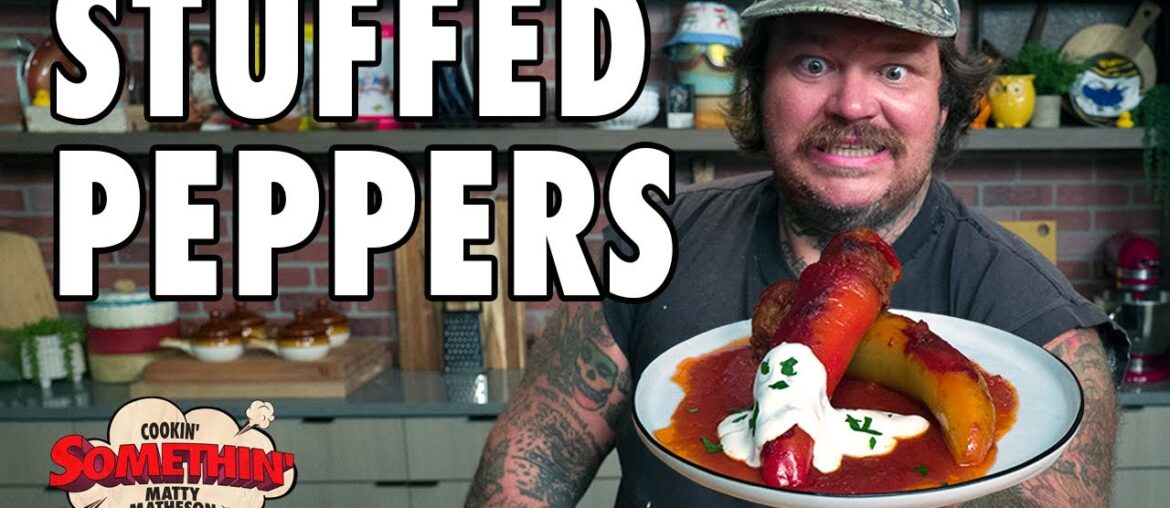 Hungarian-Italian Stuffed Peppers: It's What's For Dinner | Cookin' Somethin'